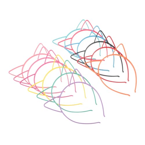 HOOTNEE 12stücke Katzenohr-haarreifen Leicht Stylische Haarreifen Für Mädchen Süße Tierohren-kopfschmuck Party-accessoires von HOOTNEE