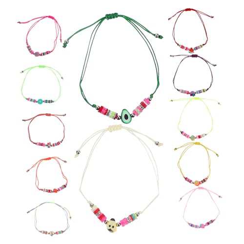 HOOTNEE 12 Teiliges Obstarmband, Strandschmuck, Buntes Armband, Kinderarmbänder, Strandperlenschmuck, Ästhetische Armbänder, Strandarmreif, Passende Armbänder, Strandarmbänder, von HOOTNEE