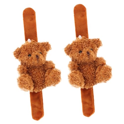 HOOTNEE 2 Stück Kuscheltier Slap Armband für Plüsch Tierarmband Partydekoration für Geburtstage Halloween Weihnachten und Mehr Leicht und Bequem von HOOTNEE