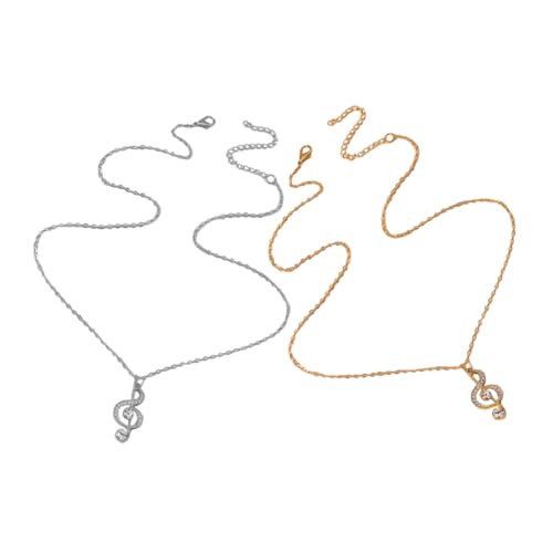 HOOTNEE 2 Stück Stylische Rhinestone Halskette mit Musikalischem Noten Design Trendige Clavicle Kette für Frauen Partys und Besondere Anlässe Glänzende Einzigartiges HOOTNEE 2 Stück Stylische Rhinestone Halskette mit Musikalischem Noten Design Trendige Clavicle Kette für Frauen Partys und Besondere Anlässe Glänzende Einzigartiges von HOOTNEE