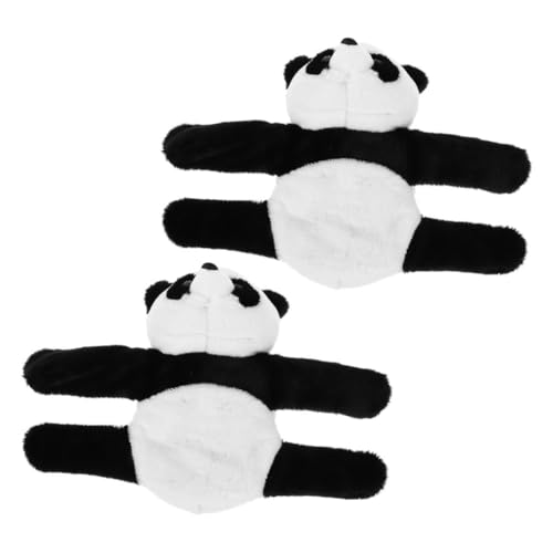 HOOTNEE 2 Stück Teiliges Plüsch Panda Slap Armband Weiches Kuscheliges Tier motiv Bequemes Schlagarmband Kindgerechtes Partygeschenk Langlebig mit Glatten Kanten Einfach zu Tragen und von HOOTNEE