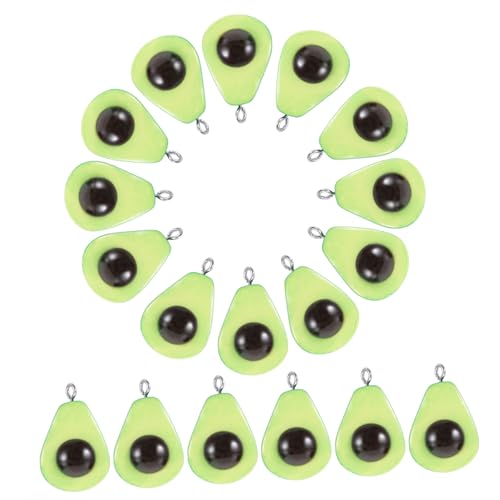 HOOTNEE 20 Stück Teiliges Avocado Anhänger Langlebige Schmuckanhänger aus Hochwertigem Harz Lebendige Farben Leichter DIY Schmuckanhänger für Armbänder und Halsketten für Bastelprojekte von HOOTNEE
