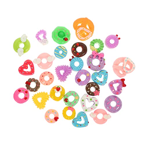 HOOTNEE 30St DIY zubehör Handyhülle Mini-Clips für Haare home decor wohnungseinrichtung Kuchendekorationen Haarspangen Donut-Dekoration zum Selbermachen kawaii Nagelanhänger Maniküre Knopf von HOOTNEE