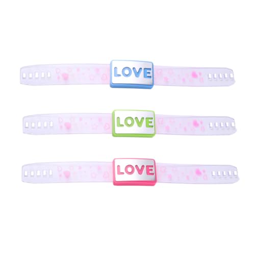 HOOTNEE 3St LED-Licht-Armband leuchtendes Armband Glow Armband Partybevorzugung LED-Armband leuchtende armbänder weihnachtsgeschenke Valentinstagsgeschenk Silikonarmband scheinen Anschauen von HOOTNEE