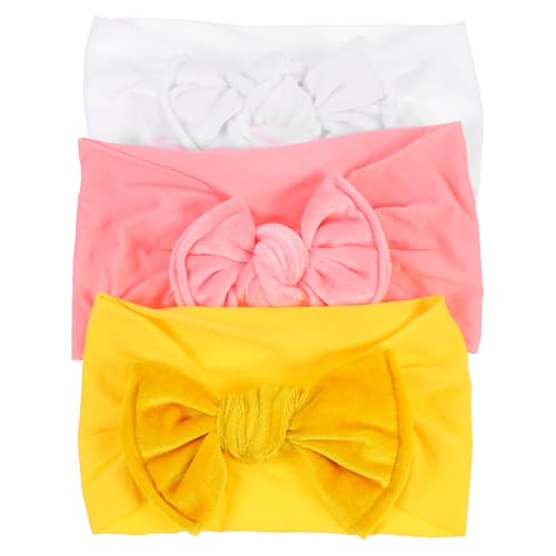 HOOTNEE 3stücke Bowknot Stirnband Aus Nylon Haarschmuck Für Kleinkinder Dekorative Kopfbedeckung Für Junge Mädchen Und Junge Mädchen Einfach Zu Tragen Bewahren von HOOTNEE