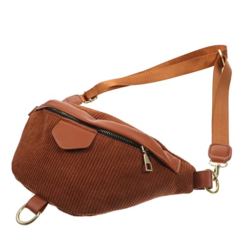 HOOTNEE Cord Brusttasche Fanny Pack Hüfttasche für Männer Reise Crossbody Tasche Reise Crossbody Tasche für Männer Reise Hüfttasche Hüfttasche für Sport Tragbare Bauchtasche Hüftgurt Pack Laufen, von HOOTNEE