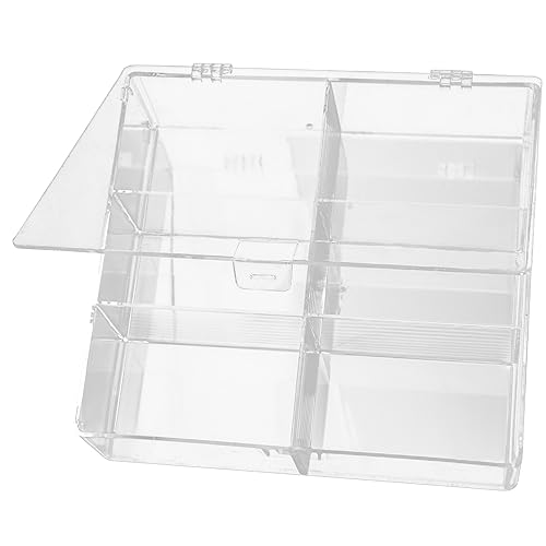 HOOTNEE Haushalts-Organizer Für Kosmetik Acryl Aufbewahrungsbox Mit Deckel Für Make-up Wattestäbchen Und Lippenstifte Mehrere Fächer Platzsparend Und Staubdicht von HOOTNEE