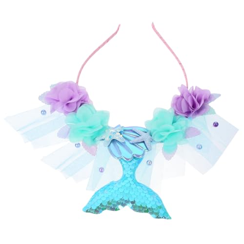HOOTNEE Meerjungfrau Haarreif mit Pailletten Party Stirnband für Mädchen Geburtstags Kopfschmuck Langlebiges Cosplay Accessoire für Festivals und Strandhochzeiten von HOOTNEE
