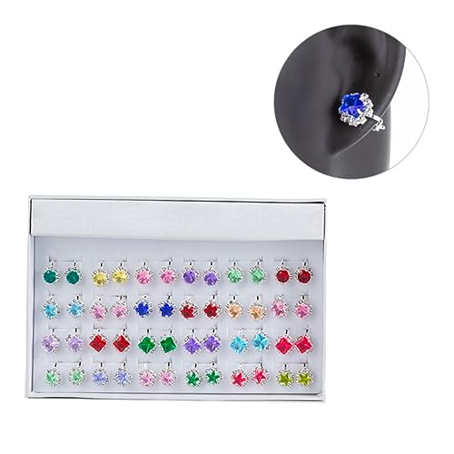 HOOTNEE Anziehring Spielzeug Für Kinder Hochzeitsohrringe Gefälschte Ringe Diamant-sets Kinder Creolen Für Mädchen Kinderringe Ohrclips Für Kinder Fiesta-zubehör Schmuck Braut von HOOTNEE