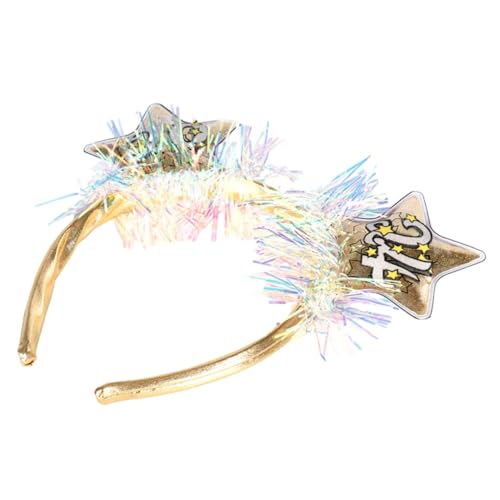 HOOTNEE Neujahrsfeier Haarband Mit Fünfzackigem Stern Wiederverwendbare Partydeko Für Erwachsene Für Festlichkeiten Und Fotos Unisex Und Langlebig von HOOTNEE