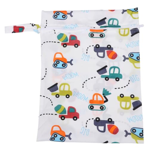 HOOTNEE wasserdichte Wickeltasche mit Einzelschicht reißverschluss Wiederverwendbarer Windelbeutel für Unterwegs Großer Feucht Trockenspeicher Leicht und Strapazierfähig mit Blauem von HOOTNEE