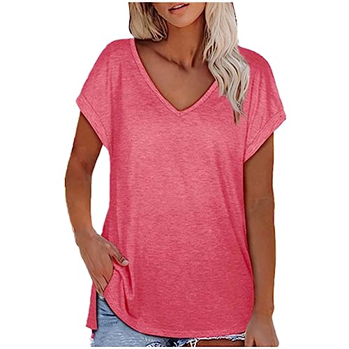 HOOUDO Angebote des Tages Heute Damen Moderne Pullover Damen Coole Tshirts Für Teenager Mädchen Oversized Tshirt Women Ballerinas Sportlich Pulli Damen Lang Bluse Kurzarm Damen Mein Bestellung Sale von HOOUDO