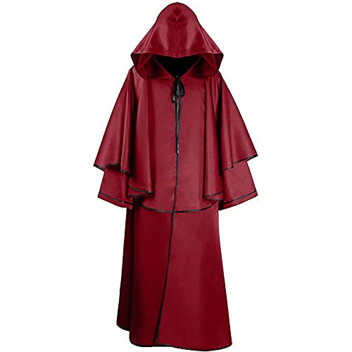 HOOUDO Damen Sommerkleid Paare Grim Capes Damenkostüme Jacke und Langer Halloween- mit Kapuze Herren Damenkleid Minikleid Winter von HOOUDO