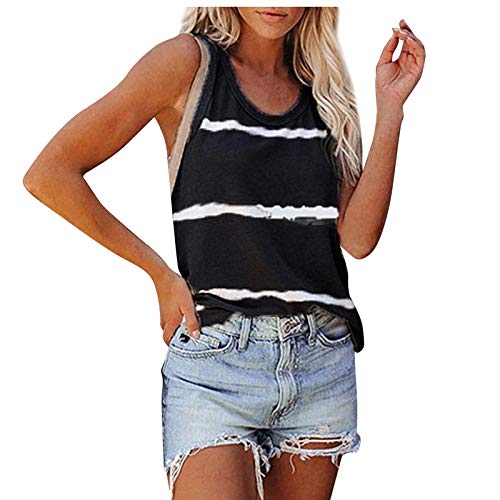 HOOUDO Damen Tshirt Angebote Sport Shirt Damen Ohne Ärmel Ripp Top Damen Weiss Spaghetti Top Damen Eng Oberteil Damen Suess Oberteil Schulterfrei Damen Meine Bestellungen Anzeigen 24 von HOOUDO
