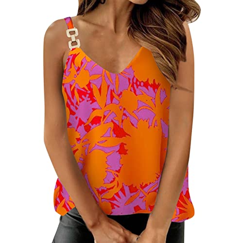 HOOUDO Day Prime 2024 Angebote Bauchfreie Oberteile Damen Bluse Mit Blumenmuster Damen Damen Tshirt Ohne Arm Tank Top Rueckenfrei Skelett Tshirt Damen Mein Bestellung Sale von HOOUDO