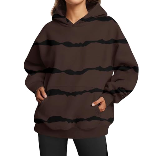 HOOUDO Sale Angebote Blitzangebote Damen Oversized Sweatshirts Hoodies Langarmshirts Pullover Herbstkleidung Mit Tasche Tunika Pullover Senioren Damen Pullover Schwarz Dame Sale Angebote Bestellung von HOOUDO