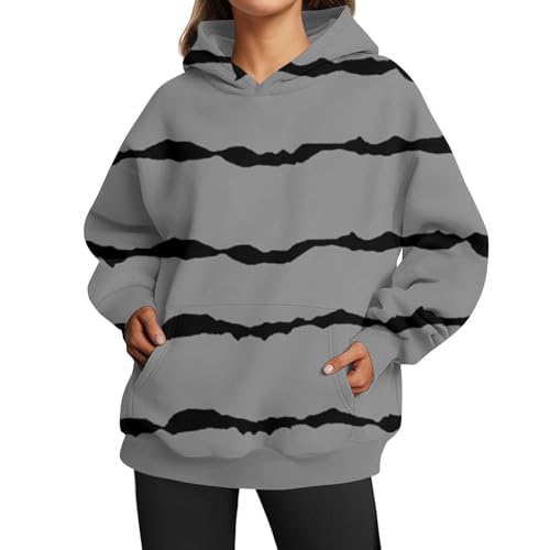HOOUDO Sale Angebote Sale Angebote Damen Oversized Sweatshirts Hoodies Langarmshirts Pullover Herbstkleidung Mit Tasche Tunika Pullover Senioren Damen Pullover Schwarz Dame Sale Angebote Bestellung von HOOUDO