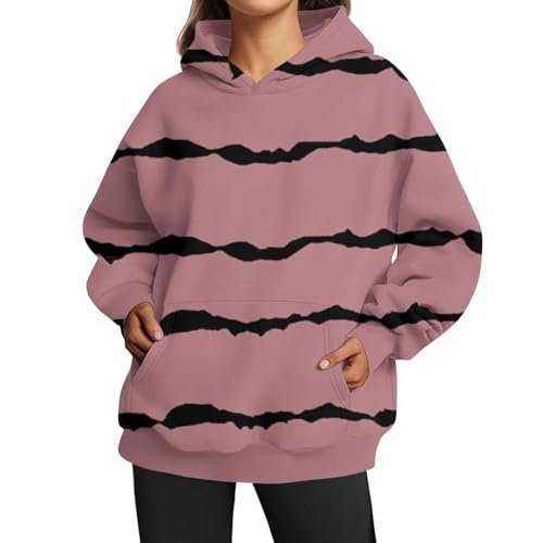 HOOUDO Same Day Angebote Sale Damen Oversized Sweatshirts Hoodies Langarmshirts Pullover Herbstkleidung Mit Tasche Tunika Pullover Senioren Damen Pullover Schwarz Damen Baumwol Mein Bestellung Sale von HOOUDO