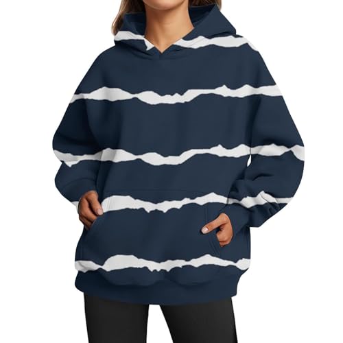 HOOUDO Same Day Angebote Sale Damen Oversized Sweatshirts Hoodies Langarmshirts Pullover Herbstkleidung Mit Tasche Tunika Pullover Senioren Damen Pullover Schwarz Damen Baumwol Mein Bestellung Sale von HOOUDO