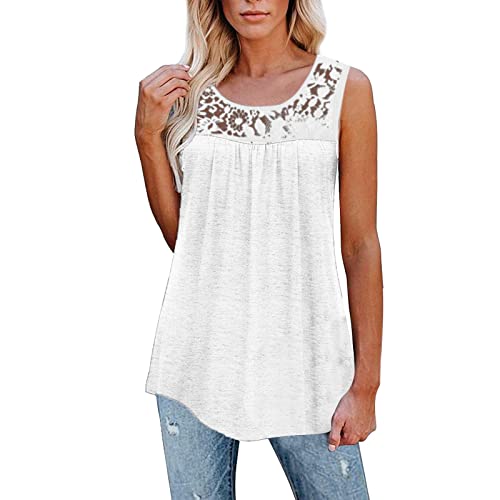 HOOUDO Tages Angebote Sale Trägertop Damen Tank Top Schwarz Bunte Tops Rollkragen Ärmellos Spaghetti Sommer Tshirt Rückenfrei Mit Federn Eckiger Ausschnitt Wasserfallausschnitt Bluse Blumenmuster von HOOUDO