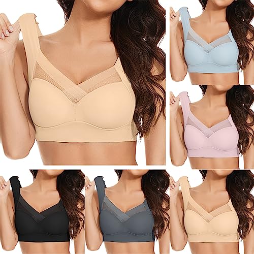 HOOUDO Wmbra BH, Wmbra Haltungskorrigierender BH, Fashion Deep Cup BH mit integrierter Shapewear Mädchenhafte Unterwäsche von HOOUDO