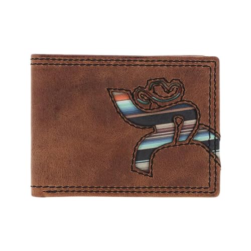 HOOEY Bi-Fold Herren Geldbörse Leder, Hawk – Braun/Navajo Serape von HOOey