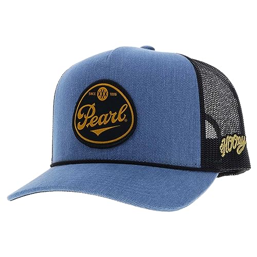 HOOEY Herren Snapback Mütze "Pearl" verstellbar, Denim/Schwarz, 0-8 von HOOey