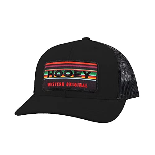 HOOey Herren Horizon Verstellbare Snapback Mesh Trucker Back Hat, schwarz von HOOey