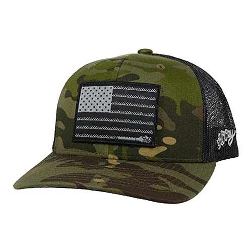 HOOEY Liberty Rope Trucker Mütze mit Logo verstellbar, grün camo von HOOey