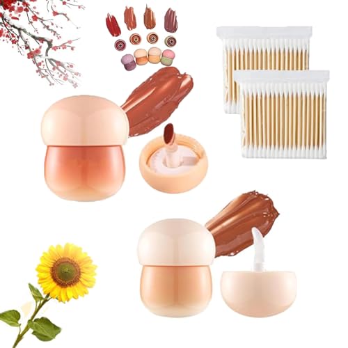 Blurring Pudding Pot Lip, Free Lip And Cheek Blurry Pudding Pot, Free Pudding Pot Lip, Free Blurry Pudding Pot Lip, Non-Sticky Glossy Tinted Lip Balm, Waterproof Lipstick Glowing Lips (2PCS-I) von HOPASRISEE