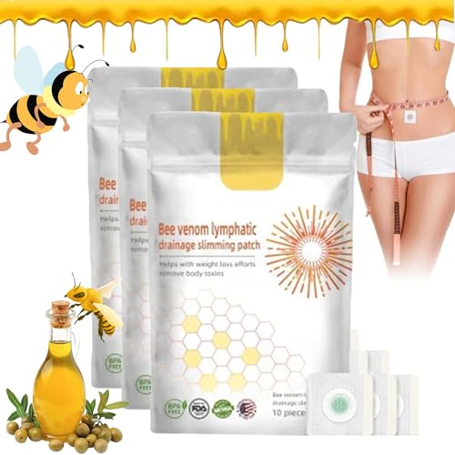 Bostore Bienengift Lymphdrainage Slimming Patch, Bostore Bee Venom Slimming Patches, Bostore Bee Venom Lymphpflaster, Bee Venom Lymphdrainage & Slimming Patches (3PCS) von HOPASRISEE