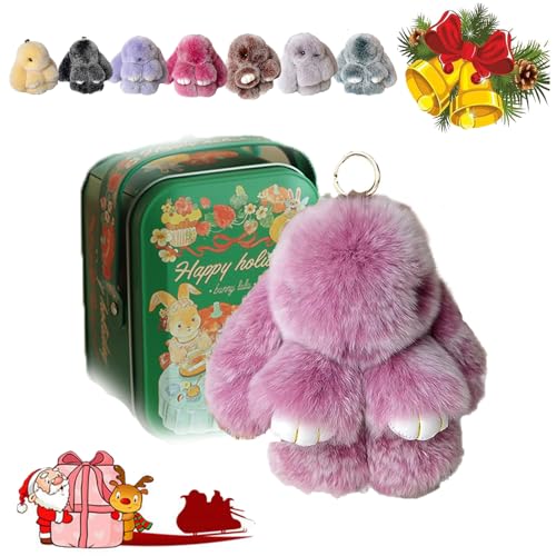 Bunny Lulu Keychain with Tin, Bunny Lulu Keychain, Bunnylulu Keychain, Bunnylulu Keychain with Box for (Green-C) von HOPASRISEE