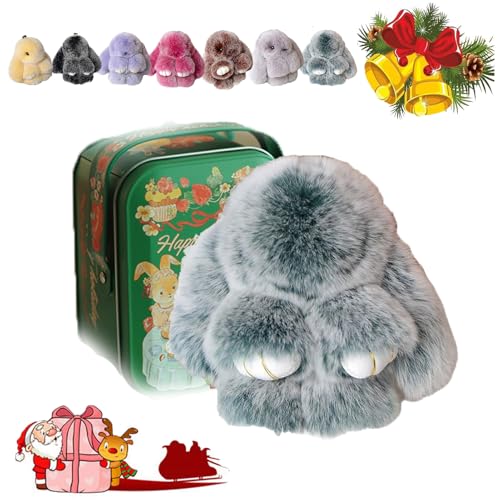 Bunny Lulu Keychain with Tin, Bunny Lulu Keychain, Bunnylulu Keychain, Bunnylulu Keychain with Box for (Green-F) von HOPASRISEE