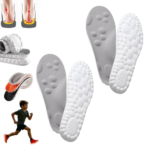 Footfix-Massage Schuhsohlen füR Kinder, Footfix Einlagen Kinder, Einlegesohlen Kinders mit FußGewöLbeunterstüTzung, Verabschieden Sie Sich Von Schmerzen und GenießEn Sie Den Sport(G+G,49-50) von HOPASRISEE