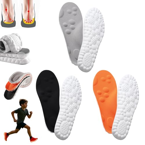 Footfix-Massage Schuhsohlen füR Kinder, Footfix Einlagen Kinder, Einlegesohlen Kinders mit FußGewöLbeunterstüTzung, Verabschieden Sie Sich Von Schmerzen und GenießEn Sie Den Sport(S+G+O,39-40) von HOPASRISEE