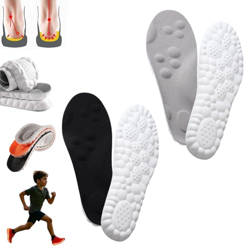Footfix-Massage Schuhsohlen füR Kinder, Footfix Einlagen Kinder, Einlegesohlen Kinders mit FußGewöLbeunterstüTzung, Verabschieden Sie Sich Von Schmerzen und GenießEn Sie Den Sport(S+G,49-50) von HOPASRISEE