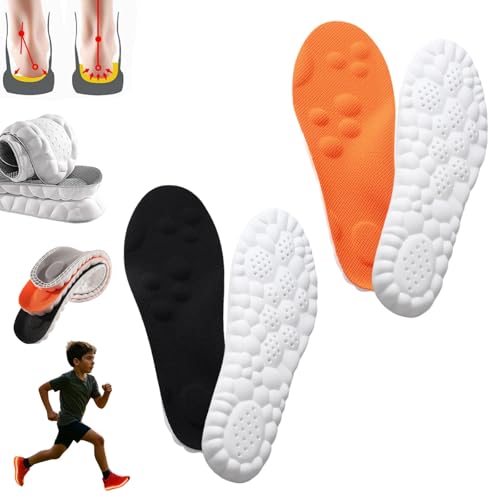 Footfix-Massage Schuhsohlen füR Kinder, Footfix Einlagen Kinder, Einlegesohlen Kinders mit FußGewöLbeunterstüTzung, Verabschieden Sie Sich Von Schmerzen und GenießEn Sie Den Sport(S+O,49-50) von HOPASRISEE