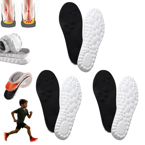 Footfix-Massage Schuhsohlen füR Kinder, Footfix Einlagen Kinder, Einlegesohlen Kinders mit FußGewöLbeunterstüTzung, Verabschieden Sie Sich Von Schmerzen und GenießEn Sie Den Sport(S+S+S,41-42) von HOPASRISEE
