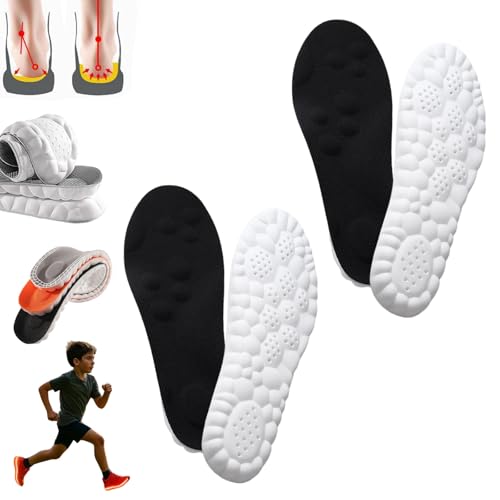 Footfix-Massage Schuhsohlen füR Kinder, Footfix Einlagen Kinder, Einlegesohlen Kinders mit FußGewöLbeunterstüTzung, Verabschieden Sie Sich Von Schmerzen und GenießEn Sie Den Sport(S+S,47-48) von HOPASRISEE