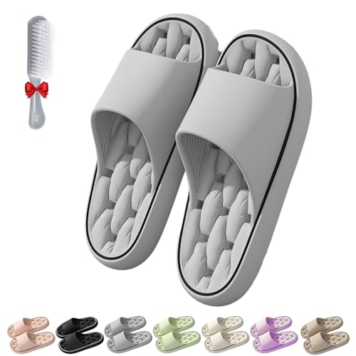 Baumme Ergonomische, Ultraweiche, Schnelltrocknende Hausschuhe, Super Weich Rutschfest Wolkenschuhe (Grau,40/41 EU) von HOPASRISEE