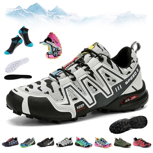 HOPASRISEE OrthoBalance - Orthopädische Schmerzlindernde Laufschuhe, Speed 3 Wanderschuhe, Bergxperten OrthopäDische Schuhe, Atmungsaktive, rutschfeste, FüR Wandern Und Spazierengehen(E,42) von HOPASRISEE