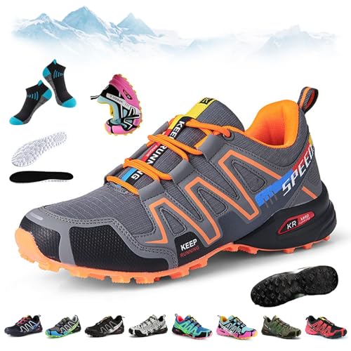 HOPASRISEE OrthoBalance - Orthopädische Schmerzlindernde Laufschuhe, Speed 3 Wanderschuhe, Bergxperten OrthopäDische Schuhe, Atmungsaktive, rutschfeste, FüR Wandern Und Spazierengehen(K,48) von HOPASRISEE