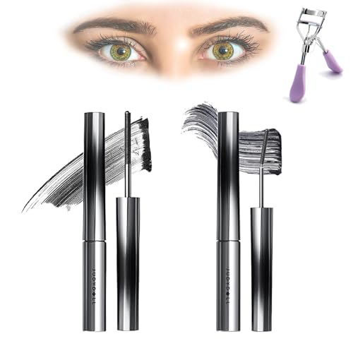 Judydoll Mascara,Judy Doll Mascara,Judy Doll Iron Brush Mascara,Judydoll - 3D Curling Eyelash Iron Mascara, Judydoll Iron Mascara,Judydoll Iron Strong Mascara (Classic Black+Finely Curved Black) von HOPASRISEE