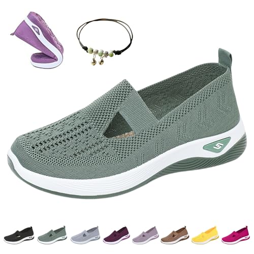 Konfortify Ortho-Max OrthopäDische Schuhe füR Frauen, Gesundheitsschuhe Damen mit FußBett, Laufschuhe füR Breite Fuß OrthopäDische, Leichte & Atmungsaktive Trainer Bequeme Turnschuhe(B,40) von HOPASRISEE
