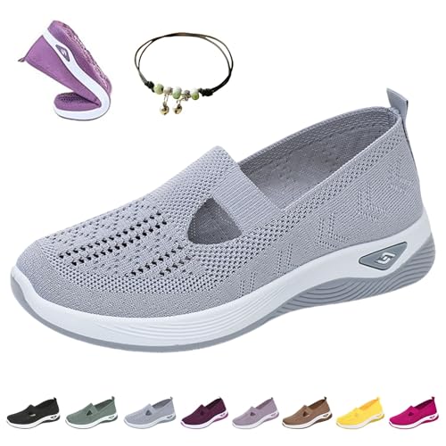 Konfortify Ortho-Max OrthopäDische Schuhe füR Frauen, Gesundheitsschuhe Damen mit FußBett, Laufschuhe füR Breite Fuß OrthopäDische, Leichte & Atmungsaktive Trainer Bequeme Turnschuhe(C,41) von HOPASRISEE