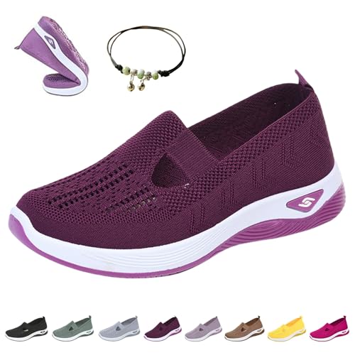 Konfortify Ortho-Max OrthopäDische Schuhe füR Frauen, Gesundheitsschuhe Damen mit FußBett, Laufschuhe füR Breite Fuß OrthopäDische, Leichte & Atmungsaktive Trainer Bequeme Turnschuhe(D,38) von HOPASRISEE