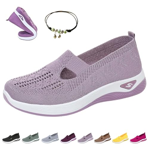 Konfortify Ortho-Max OrthopäDische Schuhe füR Frauen, Gesundheitsschuhe Damen mit FußBett, Laufschuhe füR Breite Fuß OrthopäDische, Leichte & Atmungsaktive Trainer Bequeme Turnschuhe(E,39) von HOPASRISEE