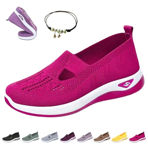Konfortify Ortho-Max OrthopäDische Schuhe füR Frauen, Gesundheitsschuhe Damen mit FußBett, Laufschuhe füR Breite Fuß OrthopäDische, Leichte & Atmungsaktive Trainer Bequeme Turnschuhe(G,37) von HOPASRISEE
