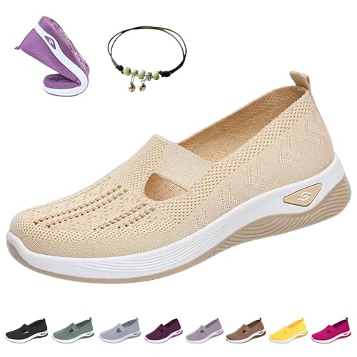 Konfortify Ortho-Max OrthopäDische Schuhe füR Frauen, Gesundheitsschuhe Damen mit FußBett, Laufschuhe füR Breite Fuß OrthopäDische, Leichte & Atmungsaktive Trainer Bequeme Turnschuhe(K,38) von HOPASRISEE
