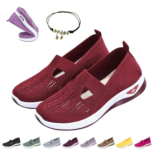 Konfortify Ortho-Max OrthopäDische Schuhe füR Frauen, Gesundheitsschuhe Damen mit FußBett, Laufschuhe füR Breite Fuß OrthopäDische, Leichte & Atmungsaktive Trainer Bequeme Turnschuhe(L,40) von HOPASRISEE